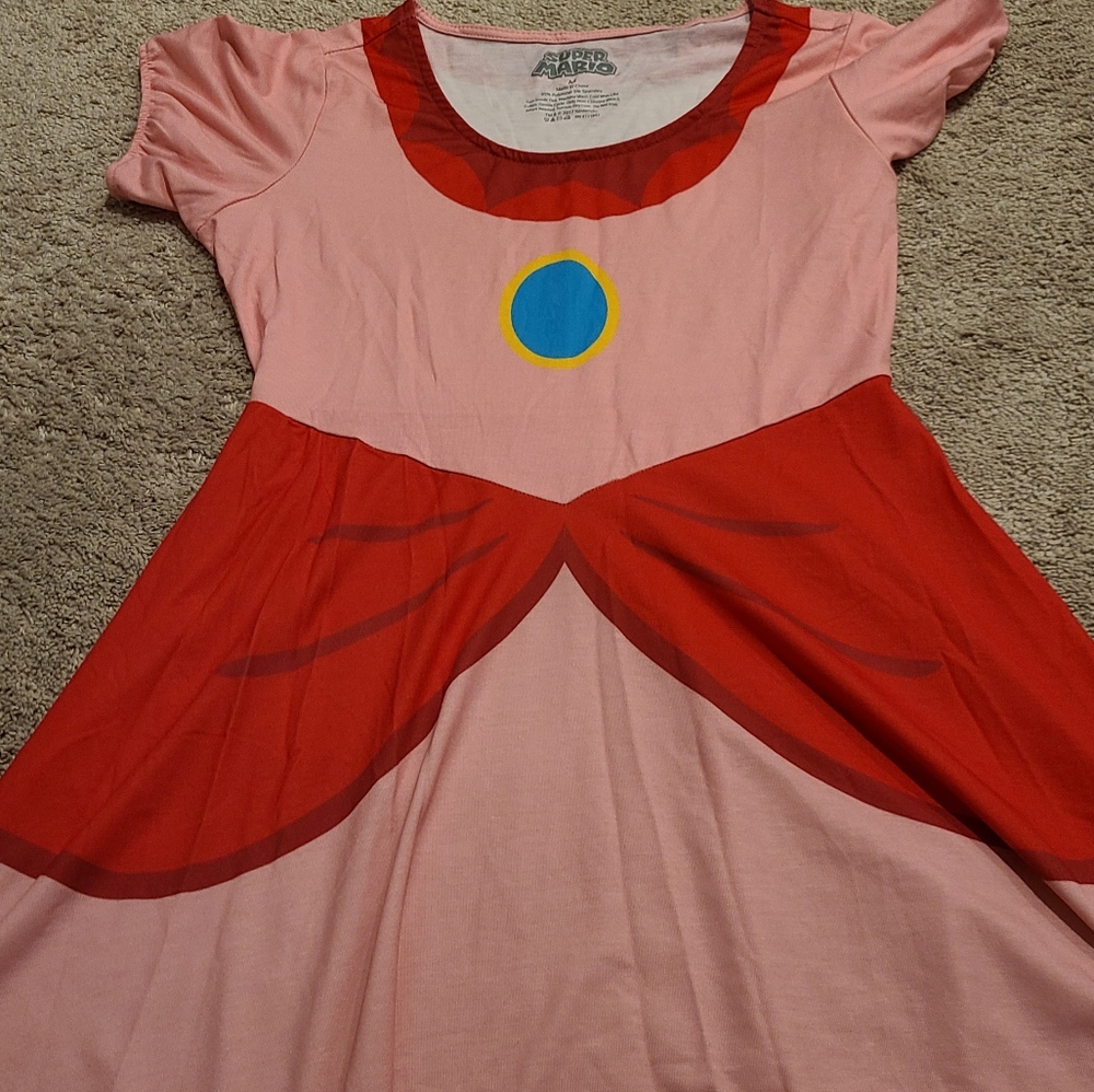 Super Mario Princess Peach Dress Medium